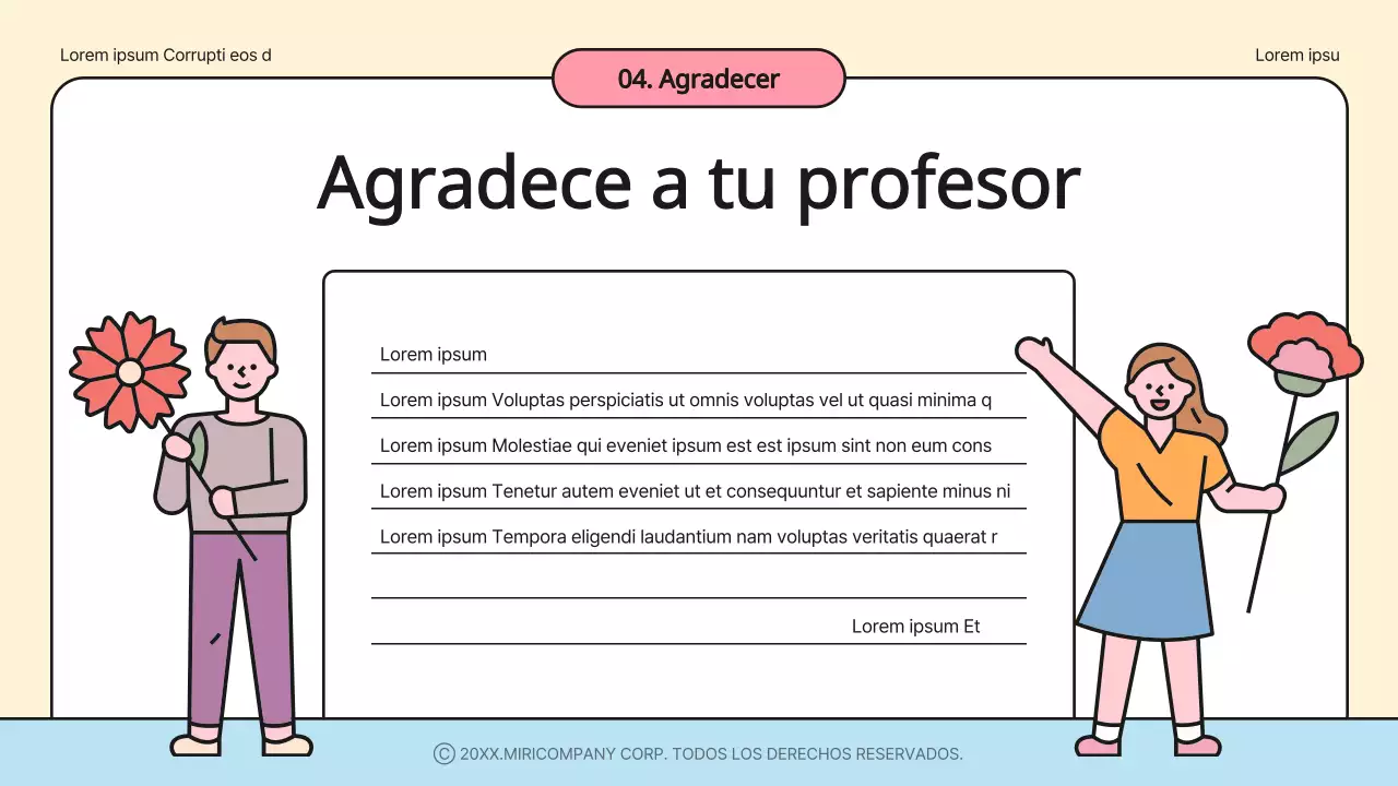 Ivory and Rainbow's Pretty Programa del Día del Profesor Planificador de eventos