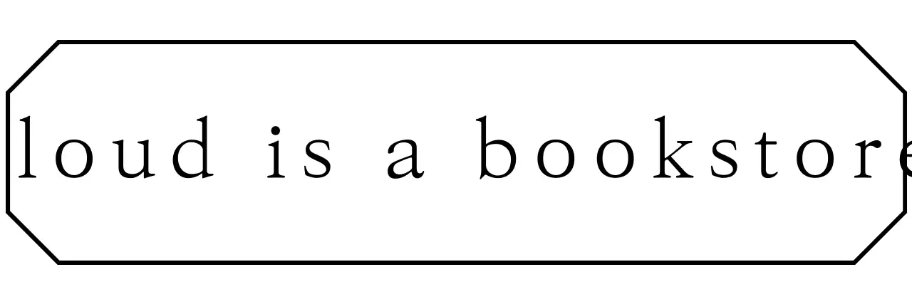 Simple and emotional bookstore with octagonal shape border and serif fonts