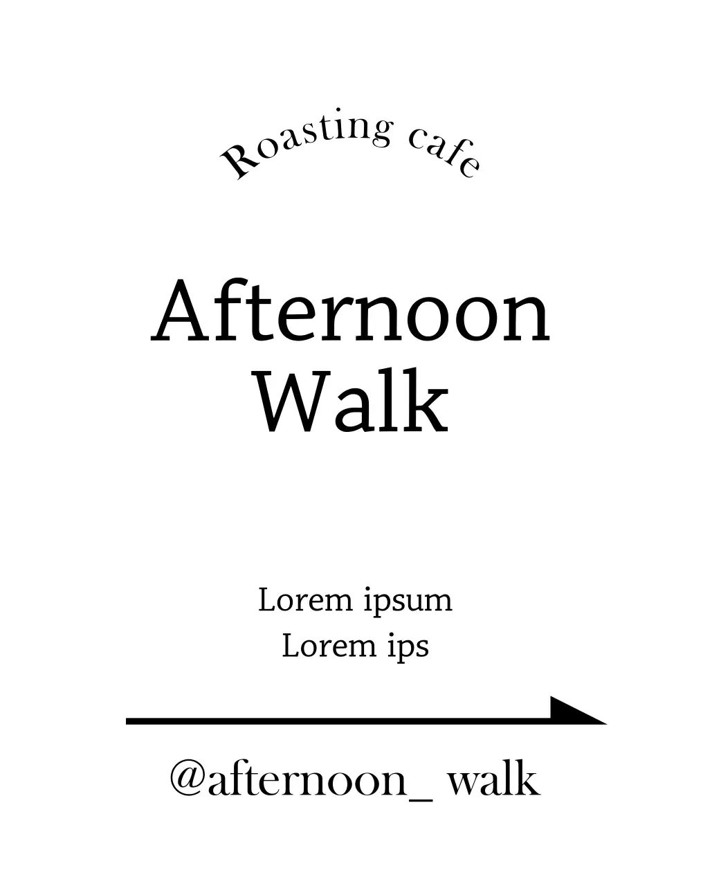 Panah dengan logo Korea Ilustrasi Kafe Arah Papan nama yang digambar tangan