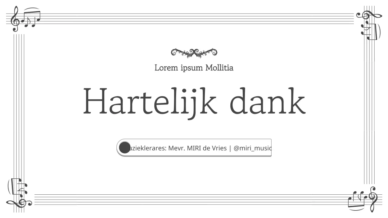 Eenvoudig zwart-wit lesmateriaal voor muziek