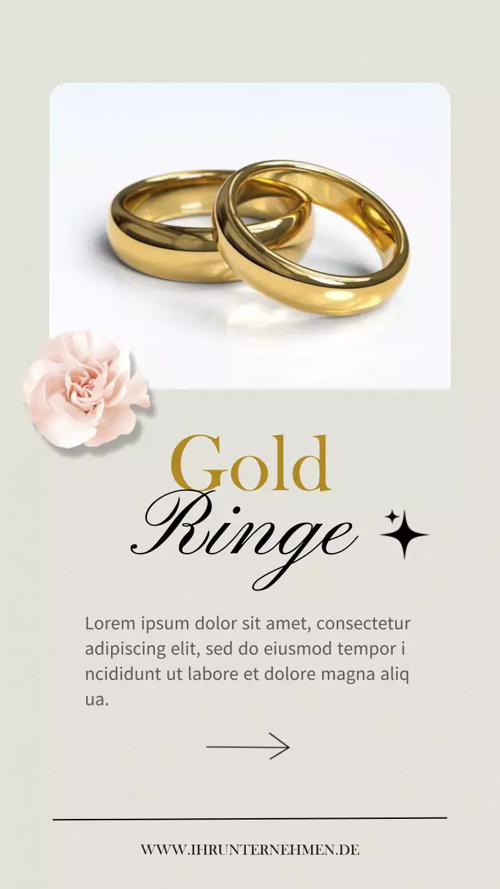 Beige und Gold elegant Exklusive Schmuck Geschenke für Mama Aktion