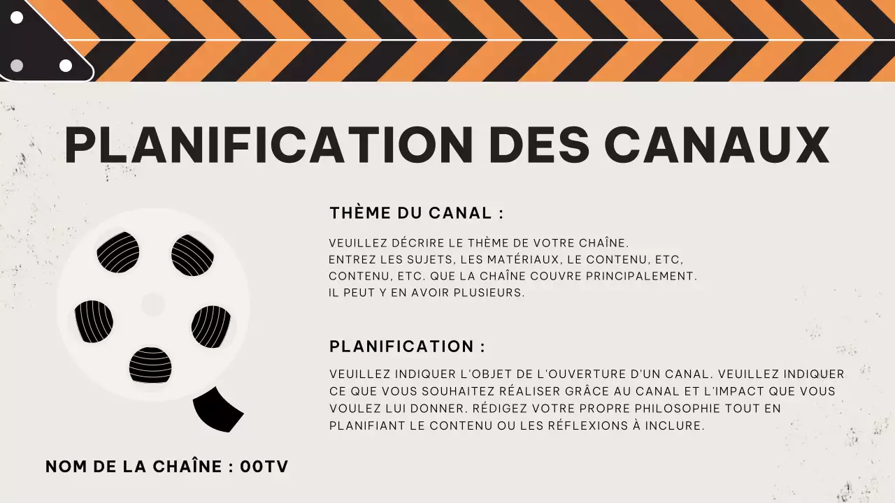 Plan de contenu vidéo rétro rouge et orange