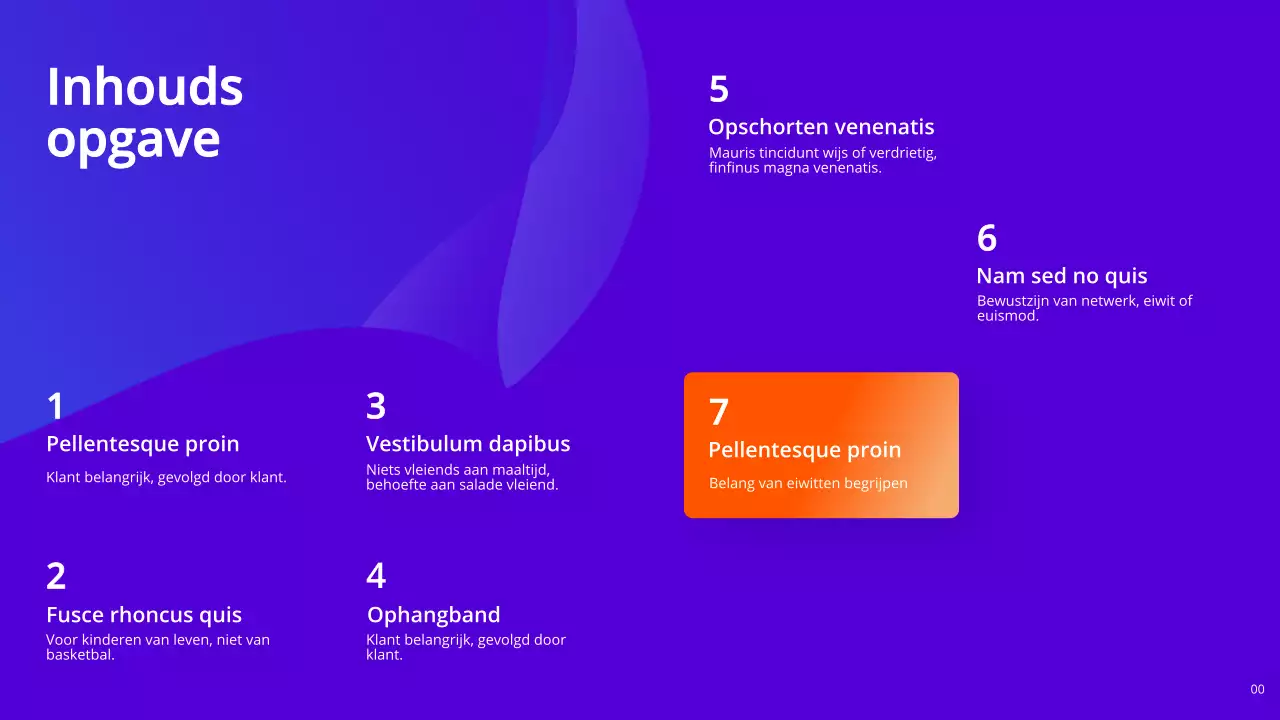 Indigo en oranje moderne marketingrapportpagina's met verschillende indelingen