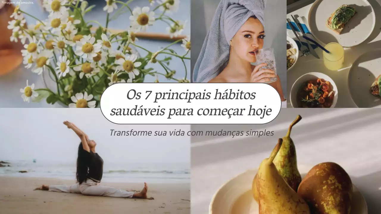Bege e branco Trendy Healthy Lifestyle Vlog Promoção
