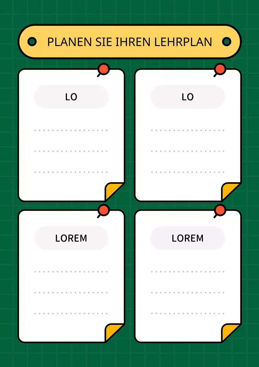 Niedlicher grüner und gelber Journal-Planer