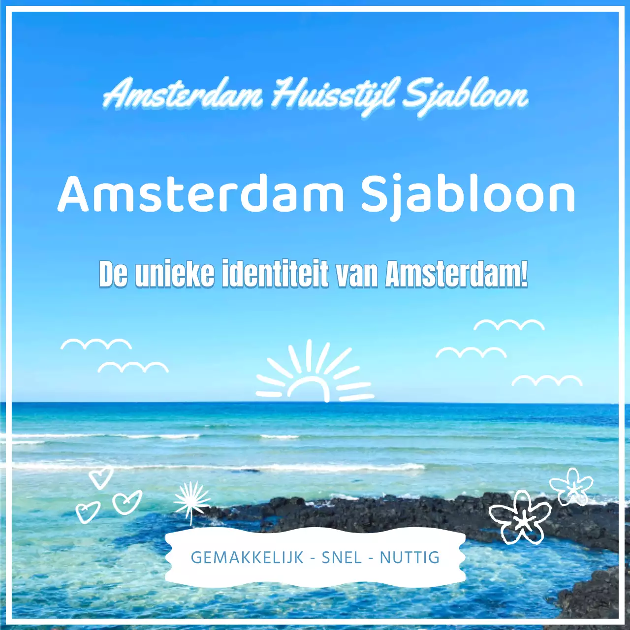 Een kitscherige, lichtblauwe en witte Busan buurtgids