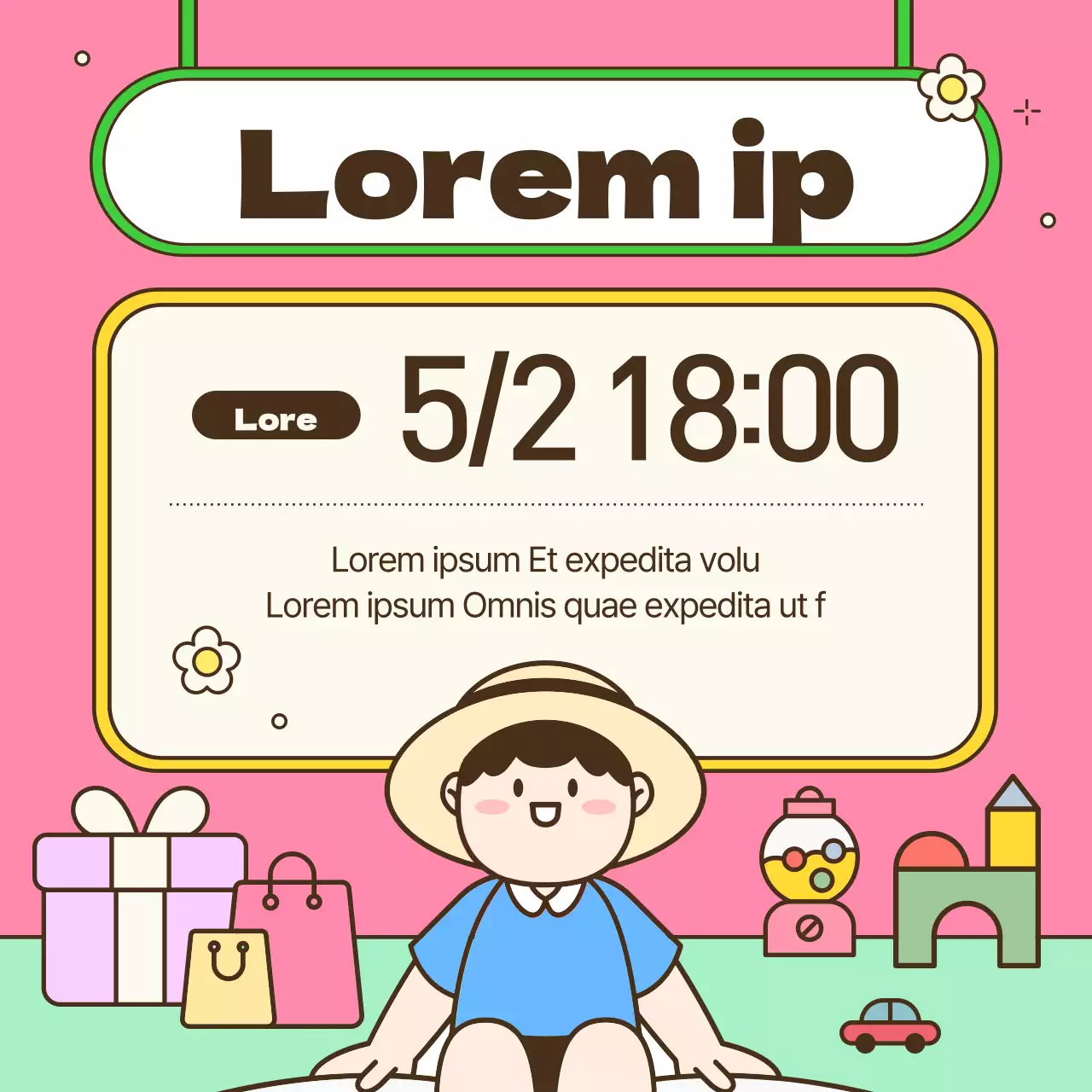 Faire une promotion kitsch en rose pour la Journée de l'enfance