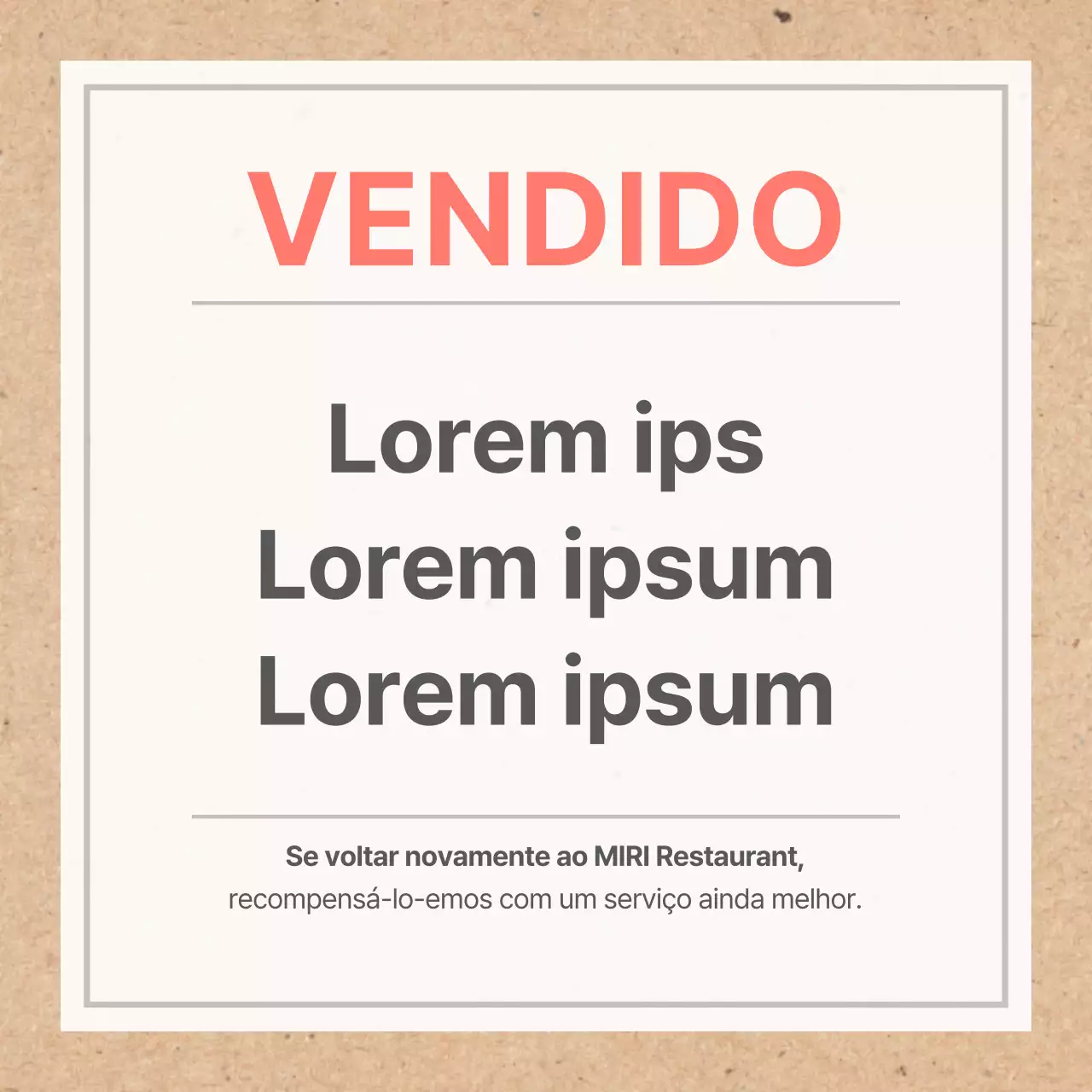 Um simples poste de fecho bege, fora de stock