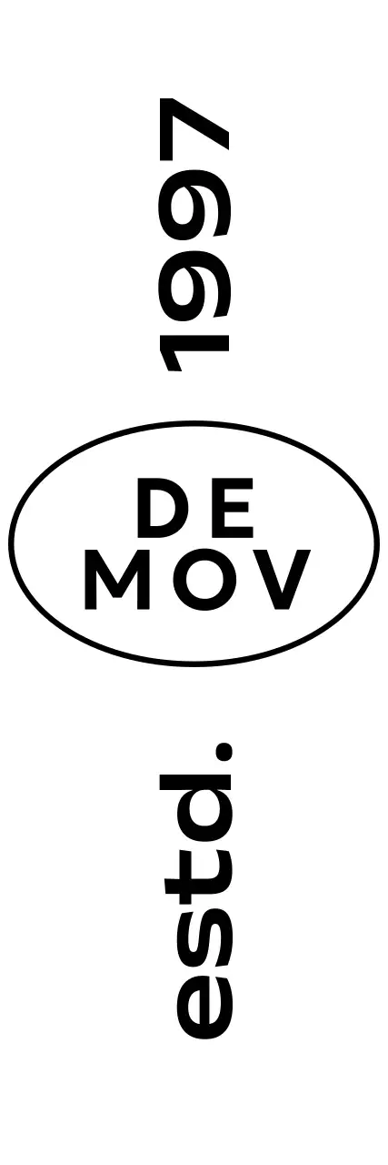 Eenvoudige corporate merchandise met ronde randen en gotisch lettertype