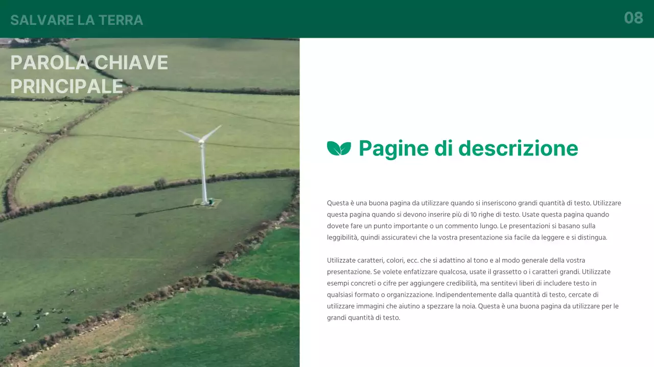 Un'introduzione di base verde e bianca al business dell'energia verde