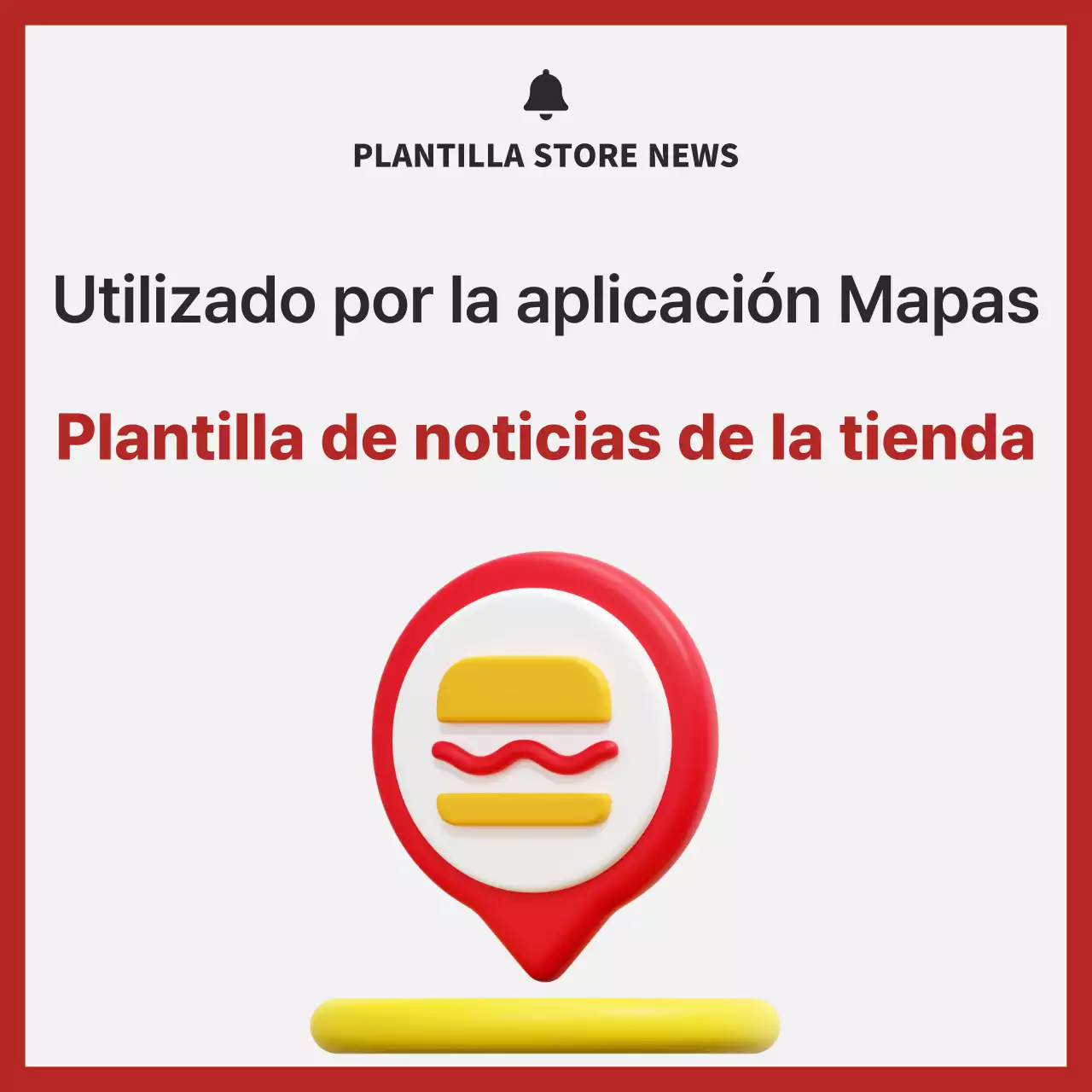 Un moderno anuncio de tienda en rojo y gris