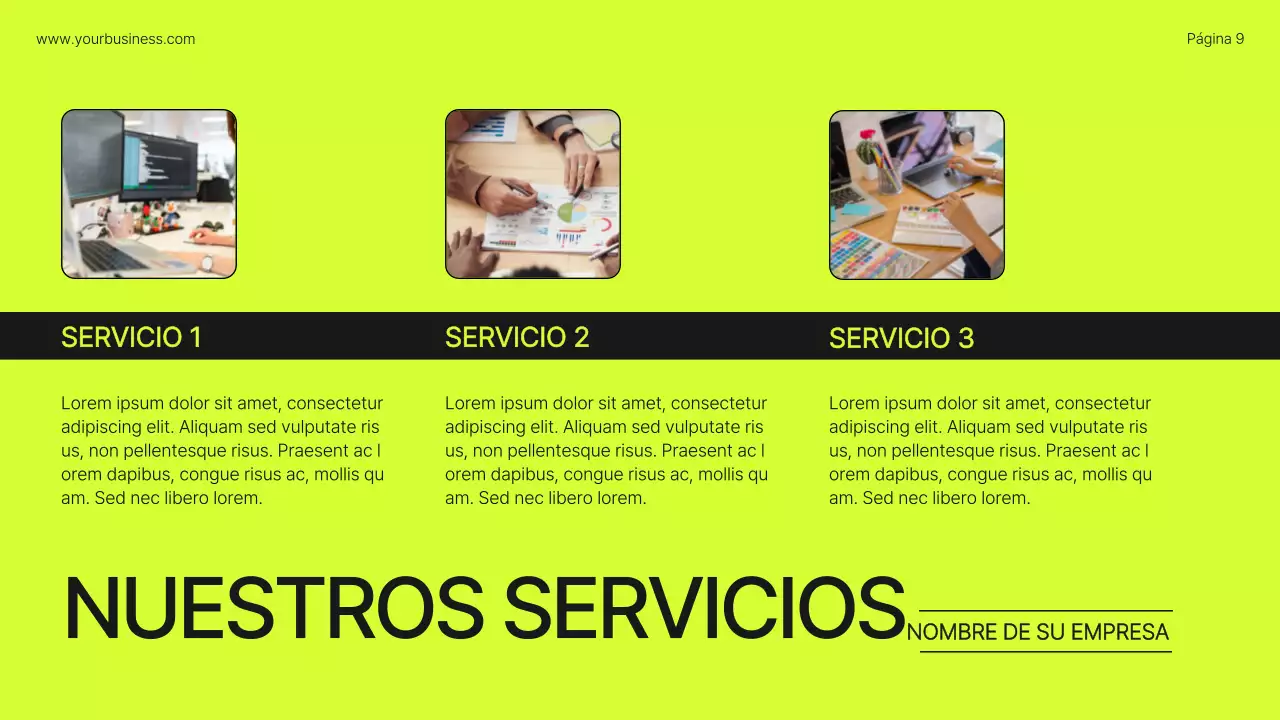 Lime Orange Bold Perfil empresarial Introducción