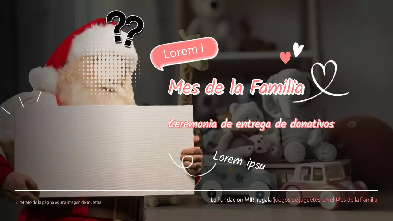 Promocione sus puntos de entrega de donativos del Mes de la Familia rosa y blanco