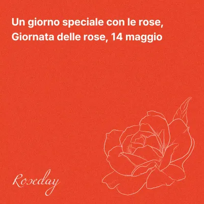 Promuovete la Giornata della Rosa con semplici rose di colore rosso