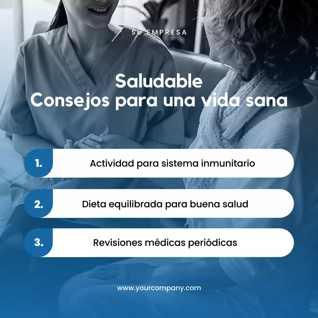 Blue Simple Consejos para el Día Mundial de la Salud Publicidad