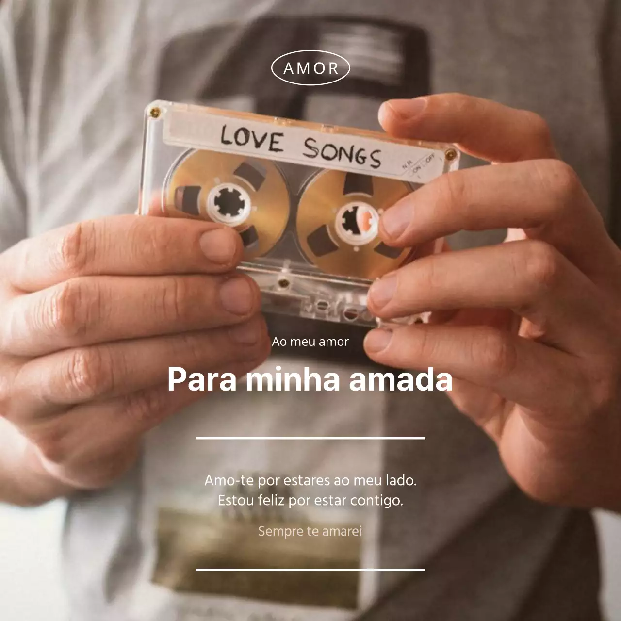 Promova um sentimento simples em marfim e castanho
