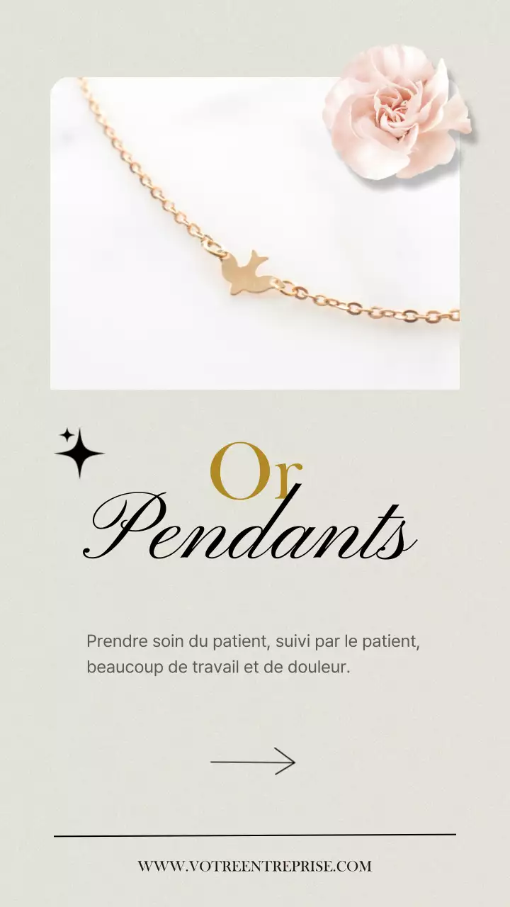 Beige et or élégants bijoux exclusifs Cadeaux pour maman promotion