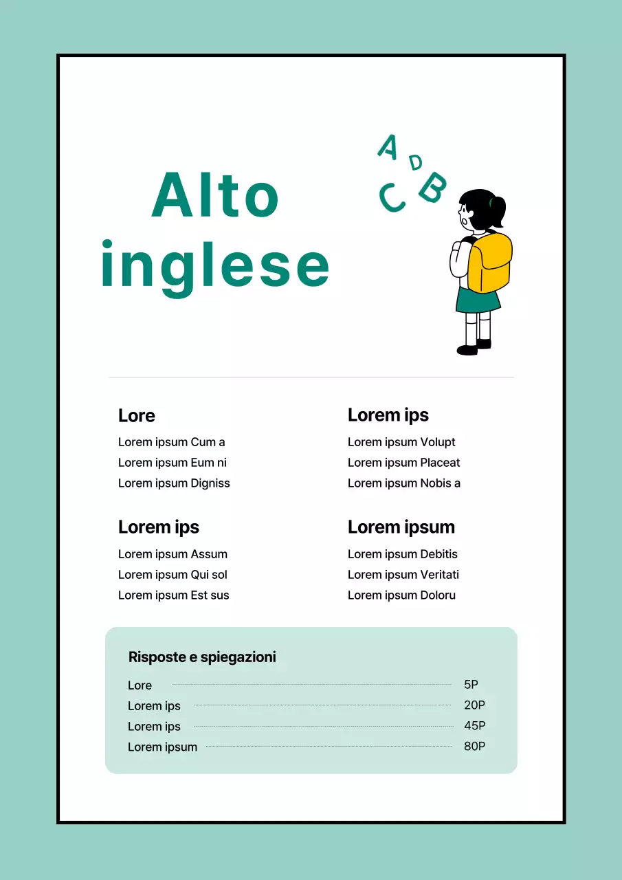 Copertina inglese più alta con una semplice copertina verde a volume unico