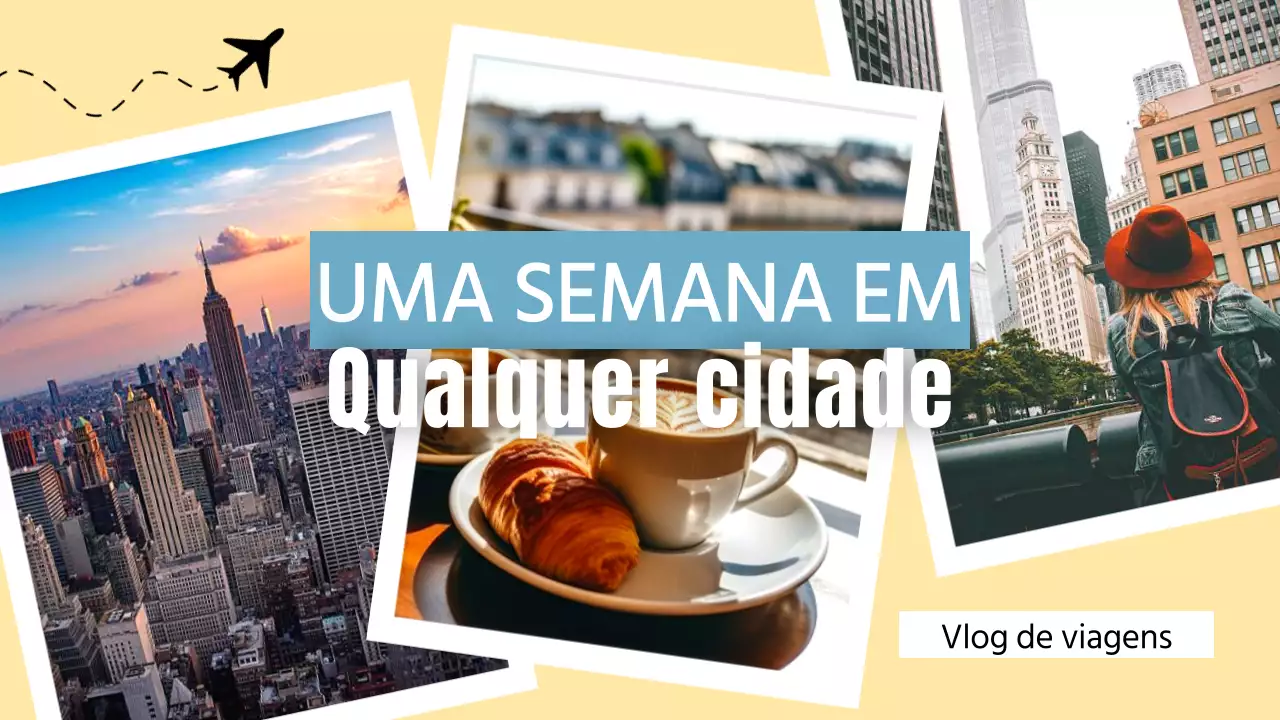 Amarelo Azul Negrito Vídeo Viagem Vlog
