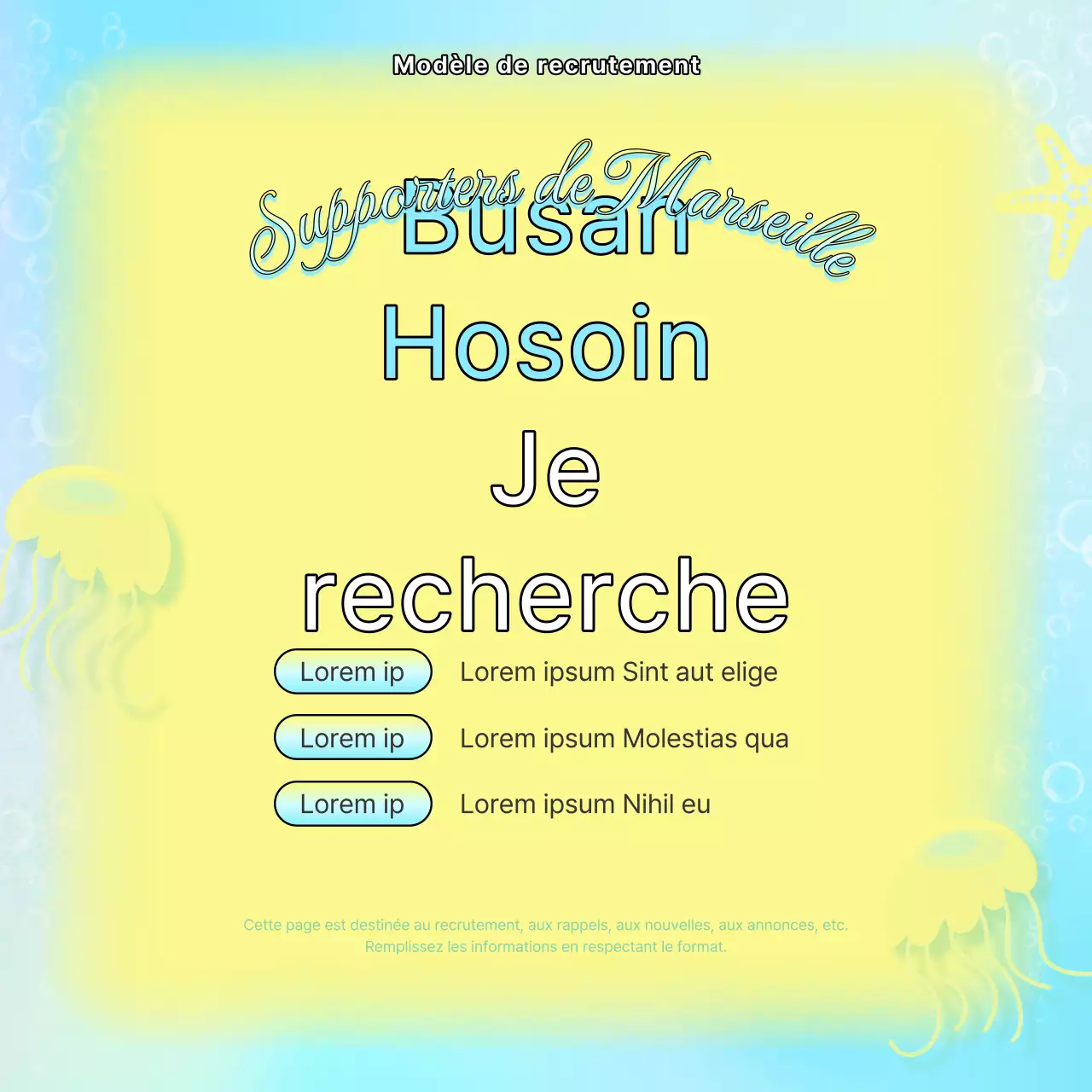 Guide de quartier de Busan avec des touches de jaune et de bleu clair