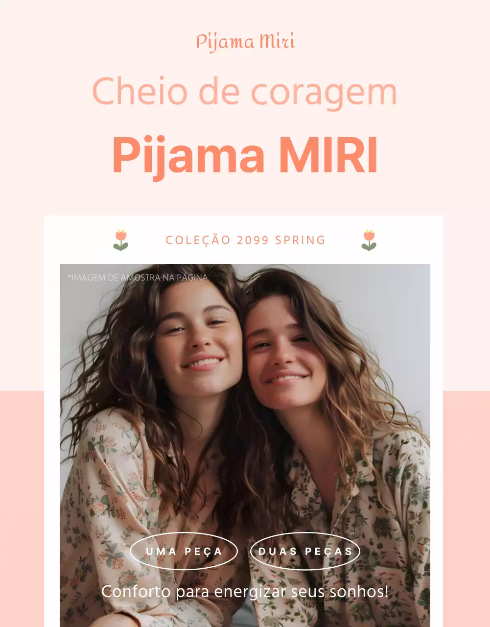 Uma nova introdução ao pijama minimalista cor-de-rosa e branco