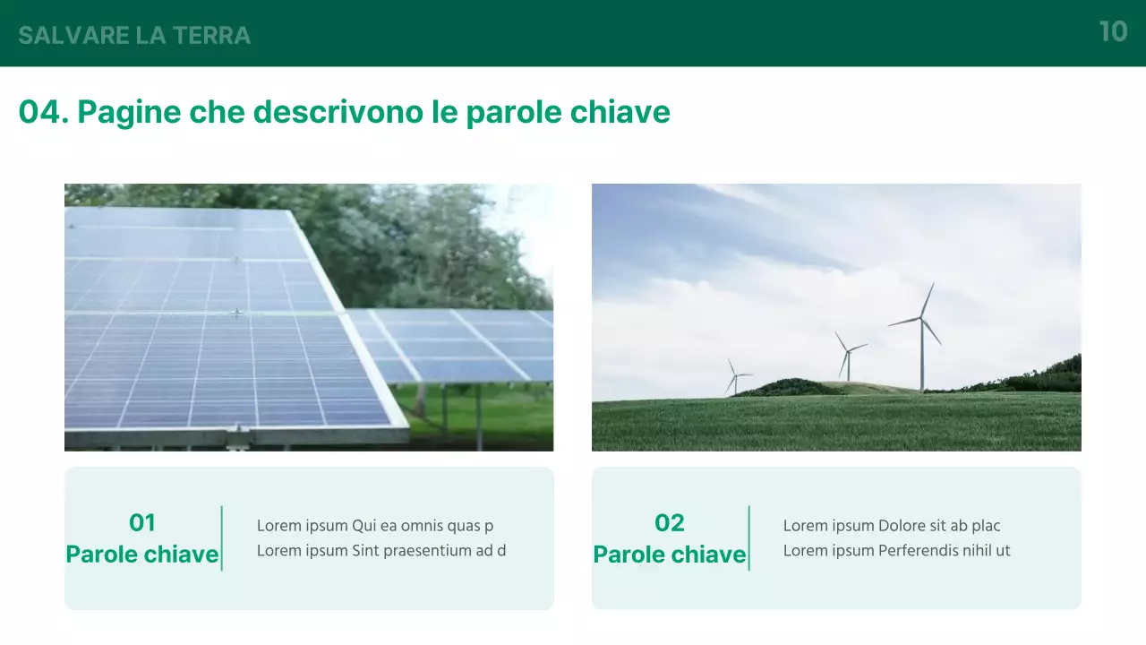 Un'introduzione di base verde e bianca al business dell'energia verde
