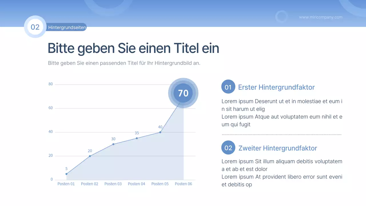 Ein einfacher Bericht in Blau und Hellblau