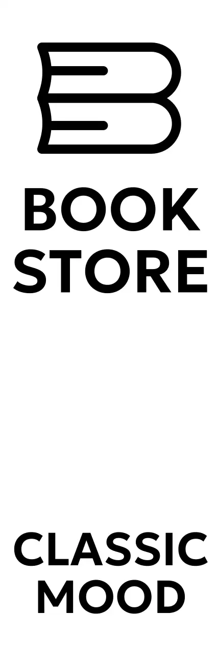 Mercadoria simples de livraria com ilustrações de livros e tipos de letra góticos