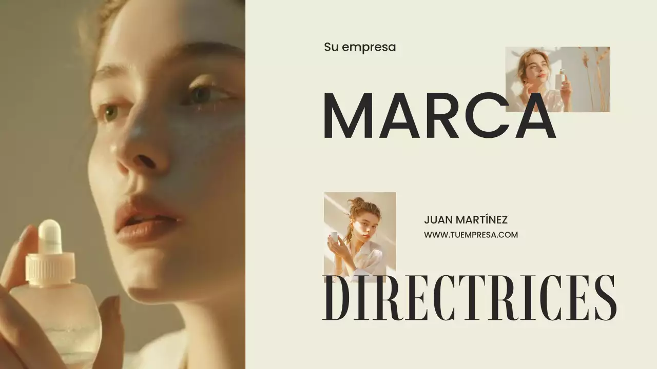 Directrices de marca modernas y minimalistas en beige y gris
