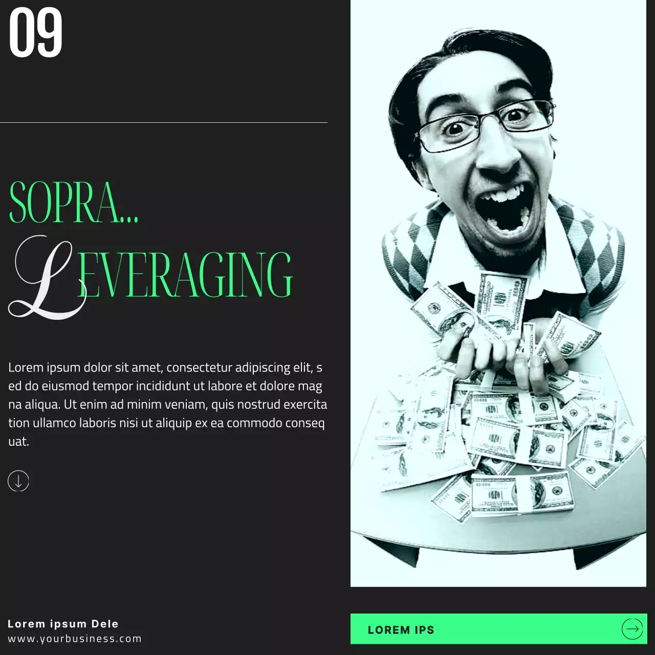 Verde Nero Moderno Semplici consigli per gli investitori principianti