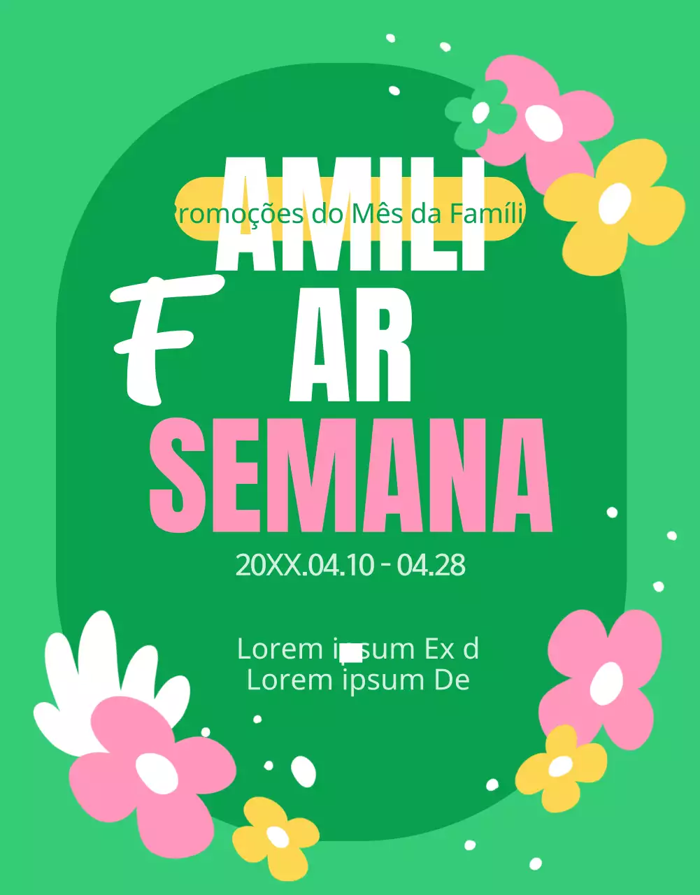 Promover os produtos do mês da família verde e amarela