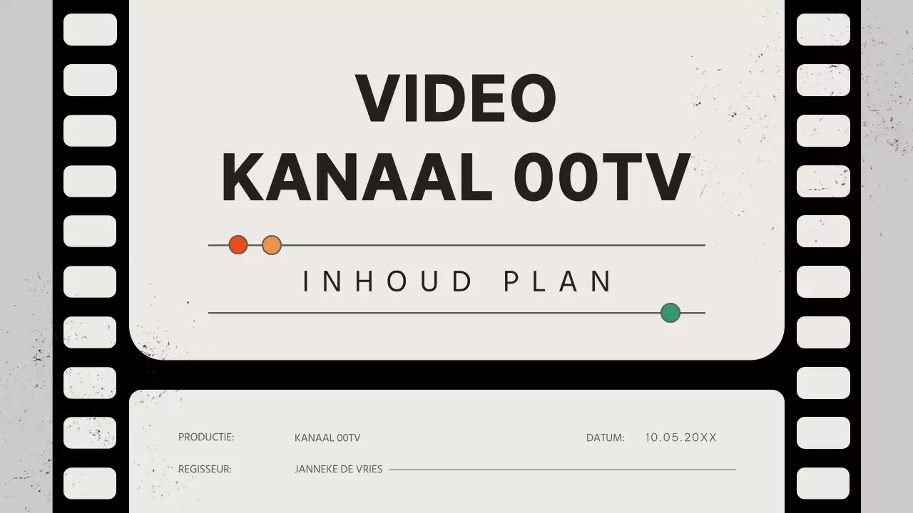 Rood en Oranje Retro Video-inhoudsplan