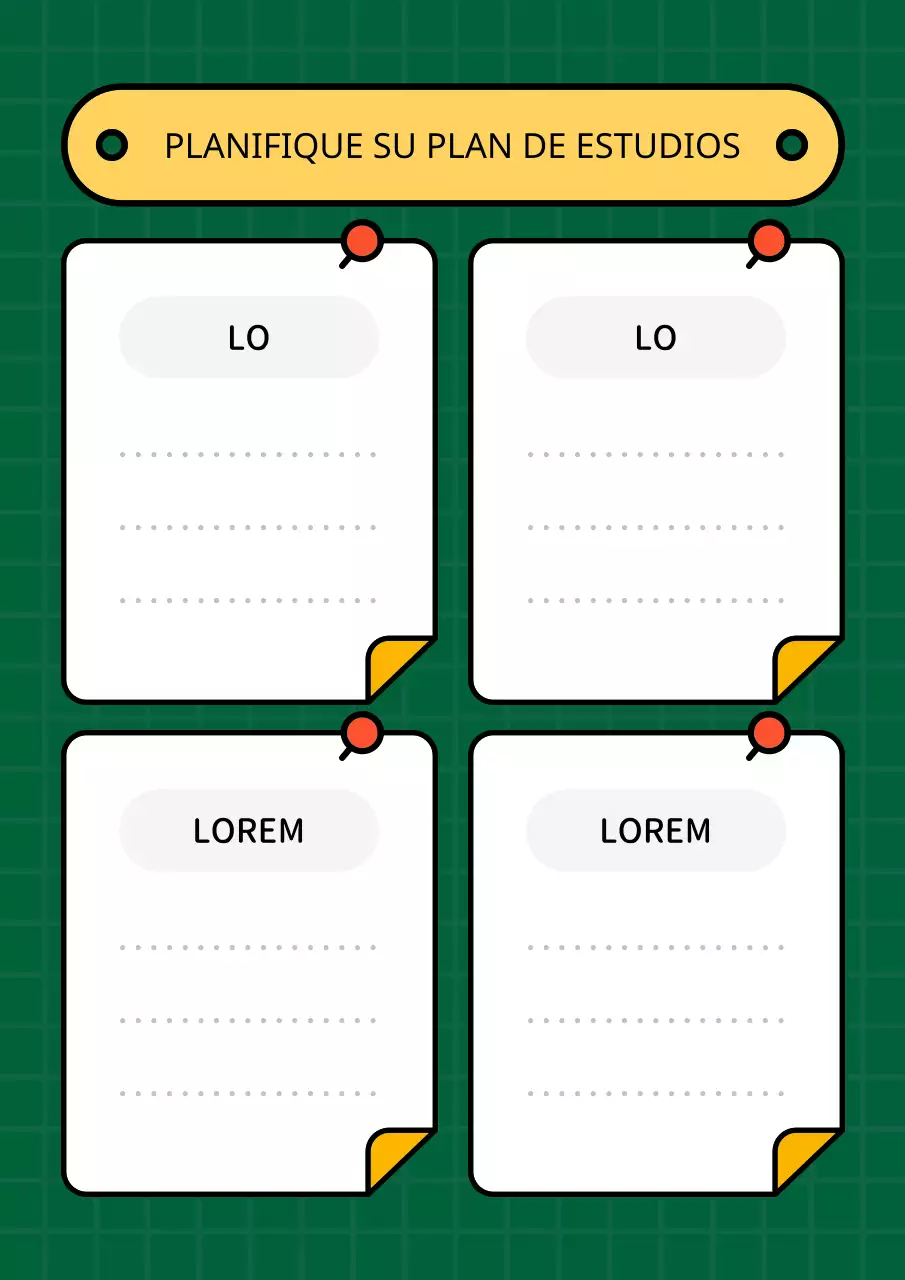 Bonito planificador de diario verde y amarillo