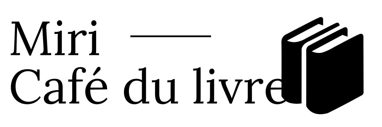 Café du livre avec des illustrations de livres à empattement sentimental