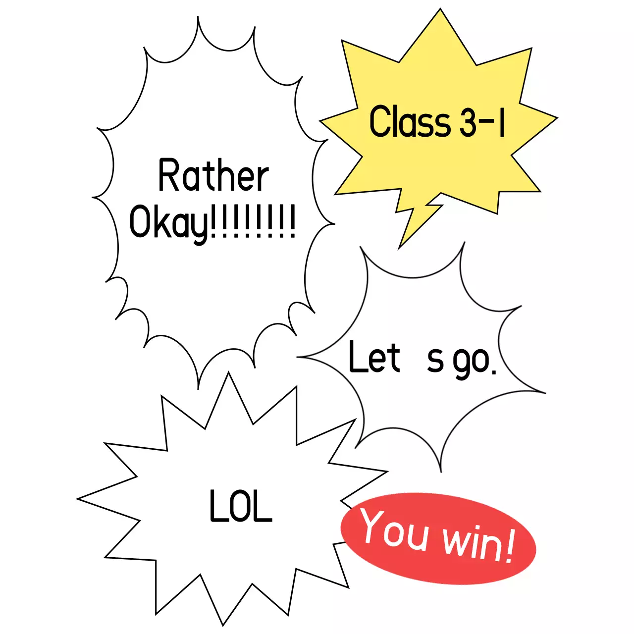 Pompom tim dengan gelembung ucapan