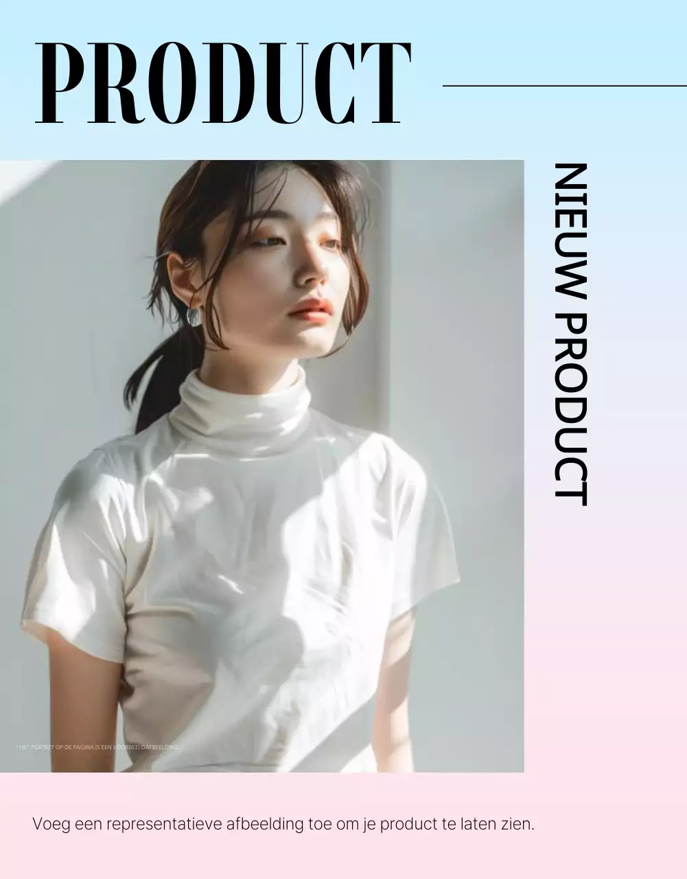 Eenvoudige modepromotie in roze en lichtblauw