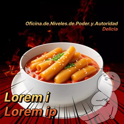 Promociona un restaurante retro de tteokbokki rojo y amarillo