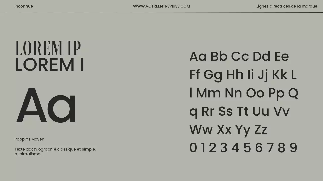 Lignes directrices de la marque Beige et Grey Minimal Modern