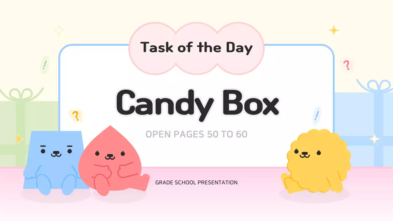 노란색 귀여운 학교 일정 프레젠테이션