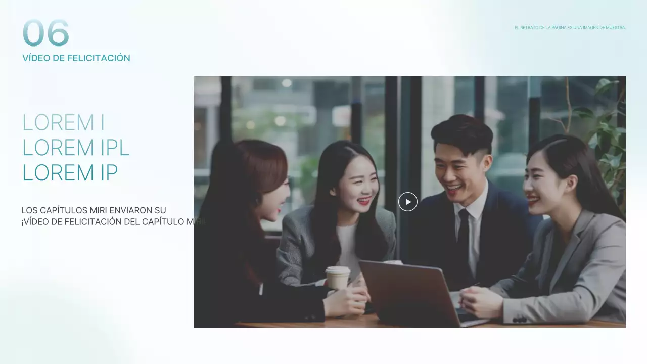 Una lujosa presentación para eventos corporativos en menta y azul claro