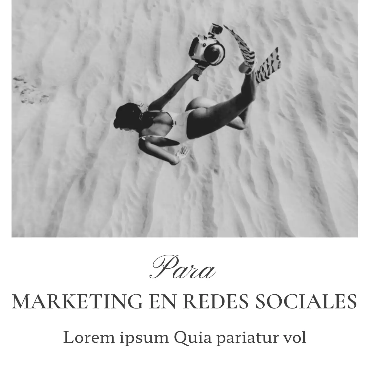 Promueva un canal de marketing en redes sociales a la última en beige y gris