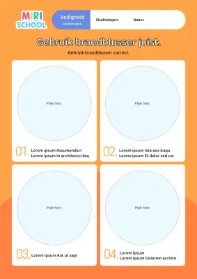 Oranje, minimalistisch studiemateriaal