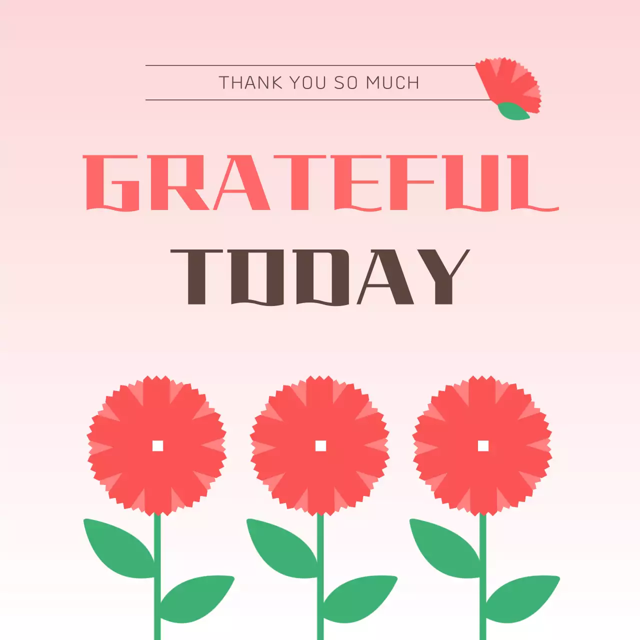 Red Simple Thank You Card Social Media Post