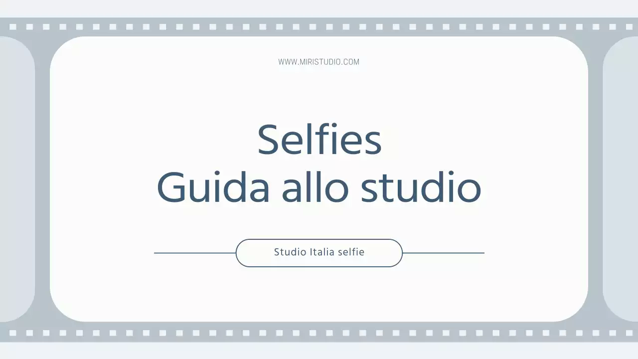 Un semplice studio per selfie in grigio e azzurro