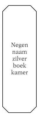 Een eenvoudige, emotionele boekwinkel met achthoekige randen en schreeflettertypes