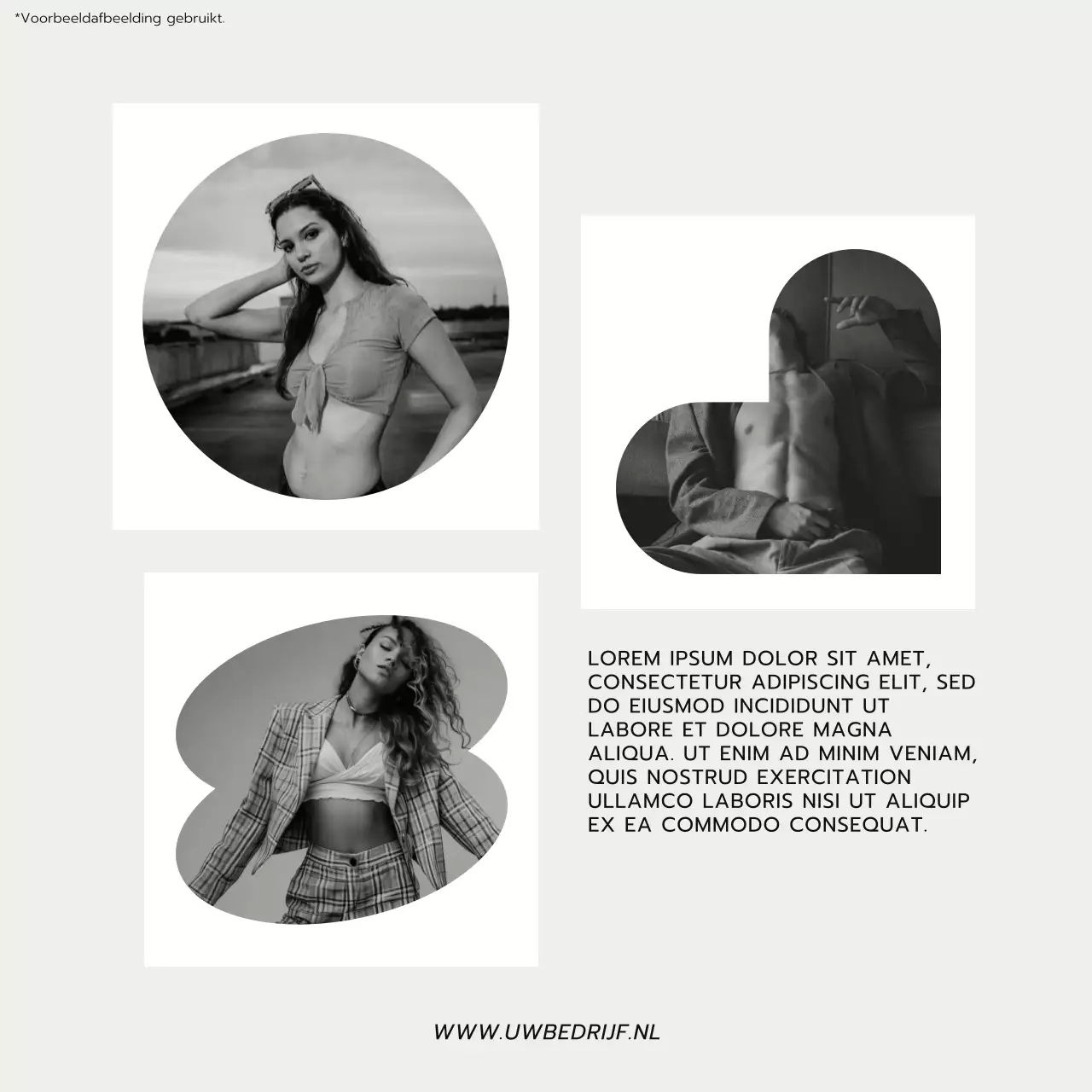 Beige en Zwart Trend Fotocollage Esthetisch Lifestyle Blog Promotie