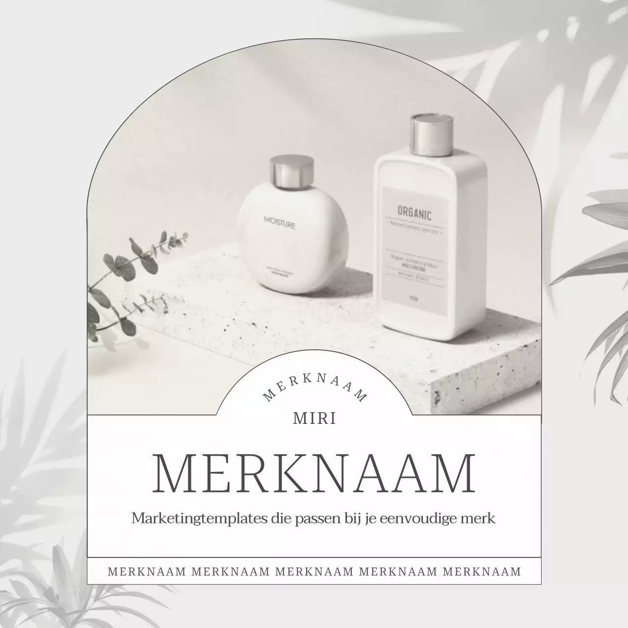 Witte en eenvoudige social media marketing promotie voor schoonheidsmerken