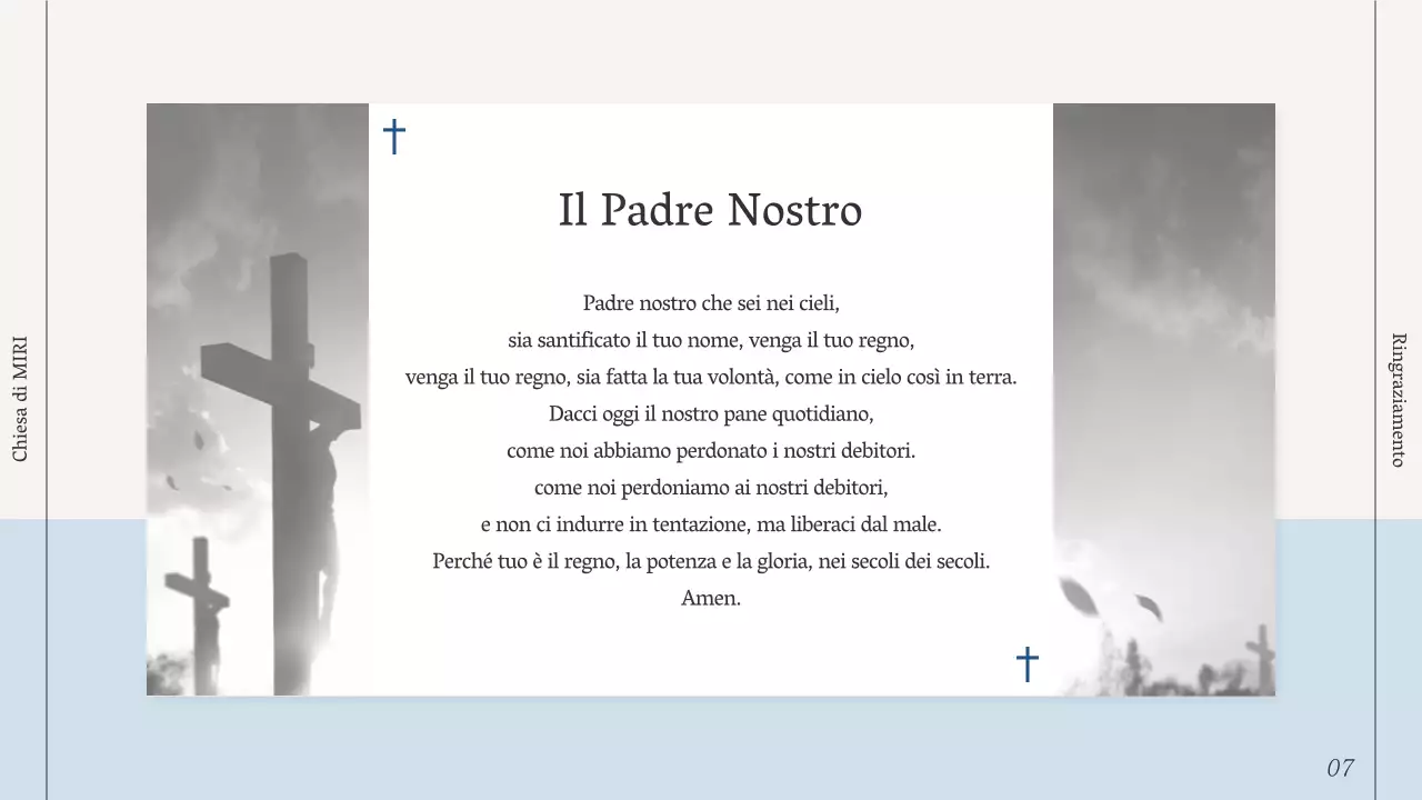 Guida al servizio religioso semplice in blu chiaro e blu navy