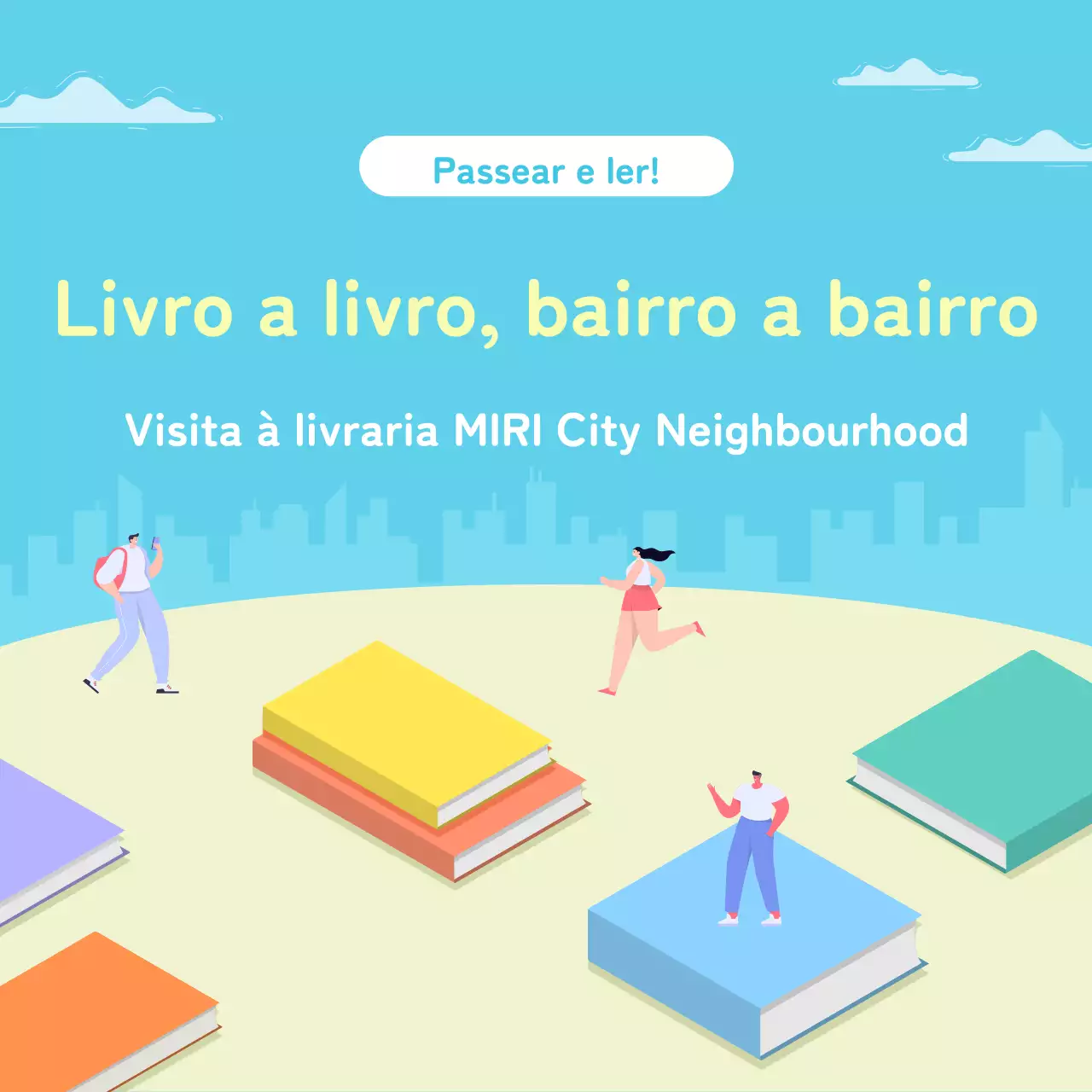 Um guia turístico para esta livraria verde e amarela