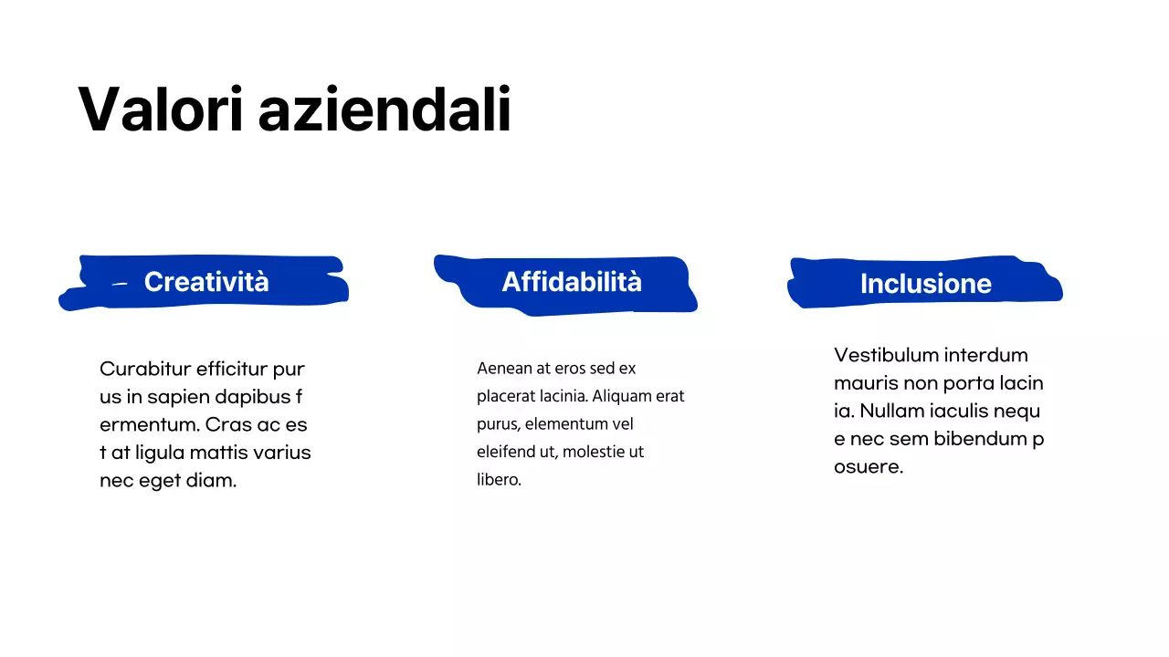 Introduzione dell'azienda Blue Modern Marker